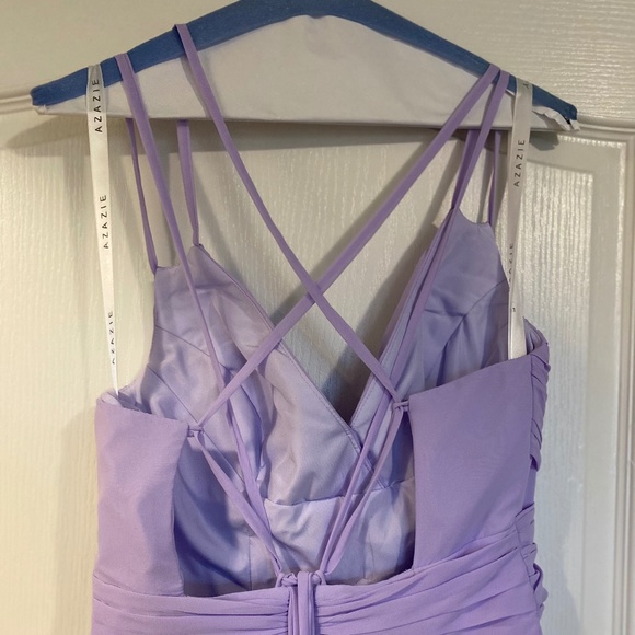 Azazie Farren Size 8 Lilac Bridesmaid Dress - Picture 3 of 5